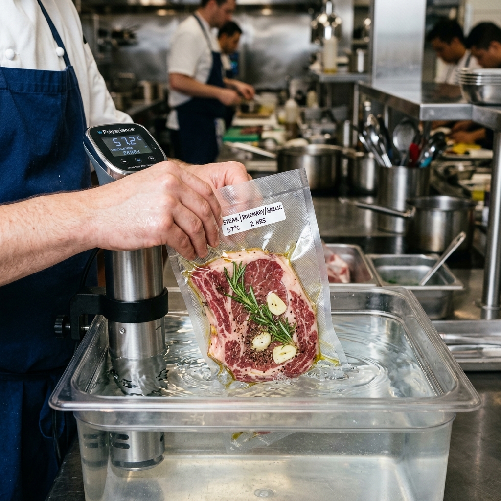 Chef preparing ingredients